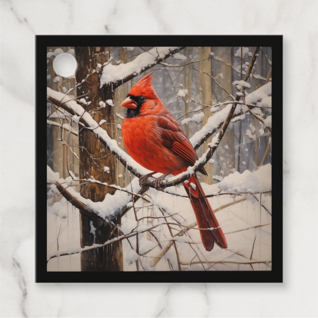 Etiquetas Para Recuerdos Cardinal (Anverso)