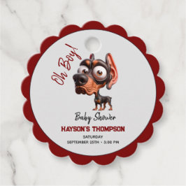 Etiquetas Para Recuerdos Caricaturas de perro lindo Baby Shower para niño
