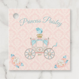 Etiquetas Para Recuerdos Carruaje Real de Hadas Princesa Rosas