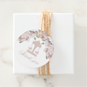 Etiquetas Para Recuerdos Carrusel Floral Soft Pink Gracias