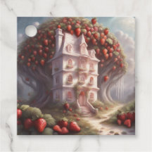 casa de pastel de fresa y fiesta