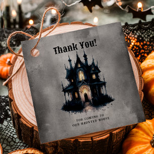 Etiquetas Para Recuerdos Casa Embrujada Victoriana Gótica Halloween Gracias