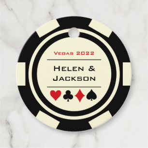 Etiquetas Para Recuerdos Casino Black White Poker Chips Boda Las Vegas