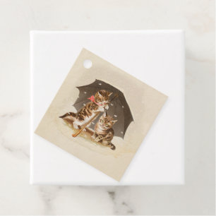 Etiquetas Para Recuerdos Cat Kitten kitty bonito vintage antiguo lindo