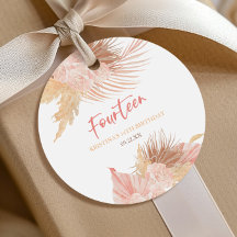 Catorce Fiesta de Cumpleaños Boho Rosa Floral 14