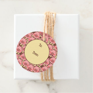 Etiquetas Para Recuerdos Cerdo gracioso en overalls