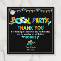 Chalkboard Boys Pool Birthday Party Gracias