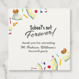 Etiquetas Para Recuerdos Chalkboard School Farewell Retired Teacher Party 