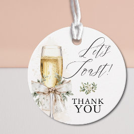 Etiquetas Para Recuerdos Champán Brindemos Invierno Neutral Gracias