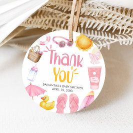 Etiquetas Para Recuerdos Chapoteo de verano Baby Shower