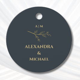 Etiquetas Para Recuerdos Charcoal Botanical Christian Wedding Thank You