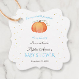Etiquetas Para Recuerdos Charm Boy Little Pumpkin Thankending Baby Shower