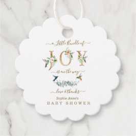 Etiquetas Para Recuerdos Charm Little Bundle Of Joy Hummingbird Baby Shower