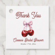 Cherry On Top Pink Bow Bridal Shower