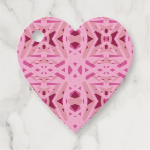 Etiquetas Para Recuerdos Cherry Red Pink Geometric Art Deco ValentIne Love