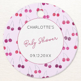 Etiquetas Para Recuerdos Cherry Watercolor Baby Shower Personalizado
