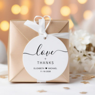 Etiquetas Para Recuerdos Chic Amor Y Gracias Boda