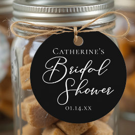 Etiquetas Para Recuerdos Chic Black White Bridal Shower Personalized Party