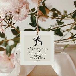 Etiquetas Para Recuerdos Chic Ella está atando el nudo Arco negro Despedida