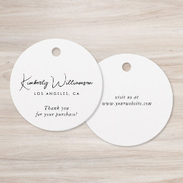 Etiquetas Para Recuerdos Chic Script Business Thank You Gift Tag