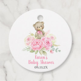 Etiquetas Para Recuerdos Chica Baby Shower de Teddy Bear
