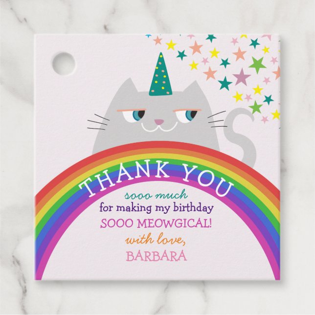 Etiquetas Para Recuerdos Chica Cumpleaños Gracias (Anverso)