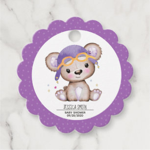 Etiquetas Para Recuerdos Chica de acuarela capilar Teddy Bear