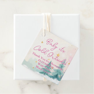 Etiquetas Para Recuerdos Chica de Baby it's Cold Outside personalizado para