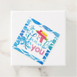 Etiquetas Para Recuerdos Chica de cumpleaños de Water Gun Gracias por Favor