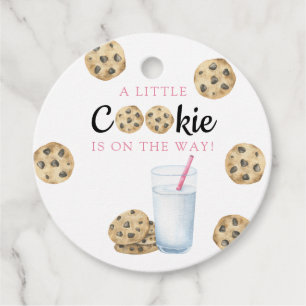 Etiquetas Para Recuerdos Chica de leche y galletas Baby shower