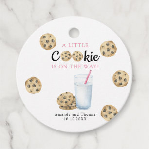 Etiquetas Para Recuerdos Chica de leche y galletas Baby shower