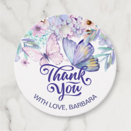 Etiquetas Para Recuerdos Chica de mariposa Cumpleaños Rubor Floral