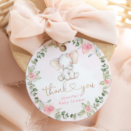 Etiquetas Para Recuerdos Chica eucalipto elefante rosa baby shower