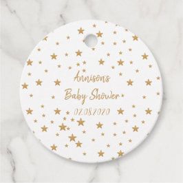 Etiquetas Para Recuerdos Chica Purpurina Gold Star personalizado Baby Showe