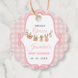 Etiquetas Para Recuerdos Chica rosa de origen local ducha de bebé Rociar el