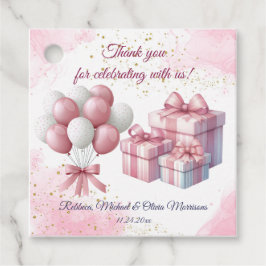 Etiquetas Para Recuerdos Chica Rosa Estrella del Arcoiris Cumpleaños