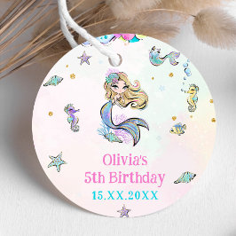 Etiquetas Para Recuerdos Chica Sirenita Fiesta de Cumpleaños 5