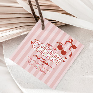 Etiquetas Para Recuerdos Chicas de Cherry First Coquette