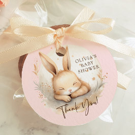Etiquetas Para Recuerdos Chicas de conejito cénibre Baby Shower Favor