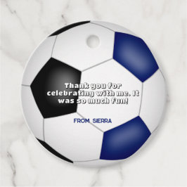 Etiquetas Para Recuerdos chicas de fútbol negro azul niños cumpleaños depor
