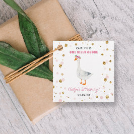 Etiquetas Para Recuerdos Chicas de un tonto ganso primer Fiesta de cumpleañ