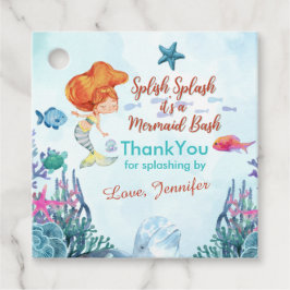 Etiquetas Para Recuerdos Chicas Naranjas de la Sirena de Espléndida Splash 