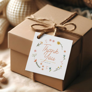 Etiquetas Para Recuerdos Chicas Pink Boho Wildflower Baby Shower