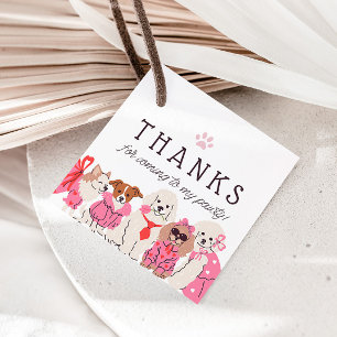 Etiquetas Para Recuerdos Chicas Puppy Pawday cumpleaños