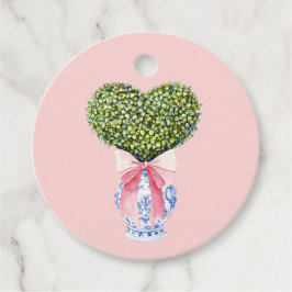 Etiquetas Para Recuerdos Chinoiserie Heart Topiary Valentine