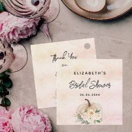 Etiquetas Para Recuerdos Chopa de ducha de novia caída crema de oro rosa