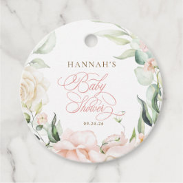 Etiquetas Para Recuerdos Chorreada de bebé Florals Baby Shower