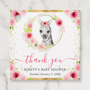 Etiquetas Para Recuerdos Chorreado Acuarela Tierno Jungla Cebra Floral Baby