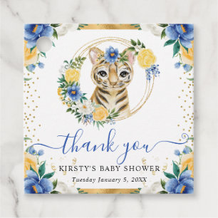 Etiquetas Para Recuerdos Chorro de acuarela Jungla Tierno Floral Baby Showe
