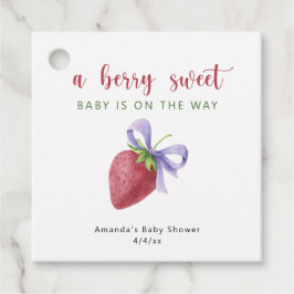 Etiquetas Para Recuerdos Chorro de acuarela y lazo morado Baby shower